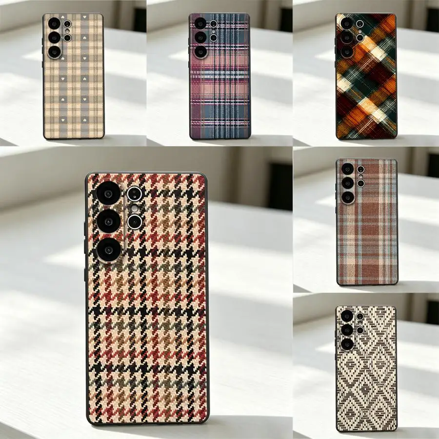 Tapestry Knit Print Case for Samsung Galaxy S26 S20 FE S25 Edge S22 S24 Ultra S23 S21 Plus Note 20 10 Ultra Phone Cover