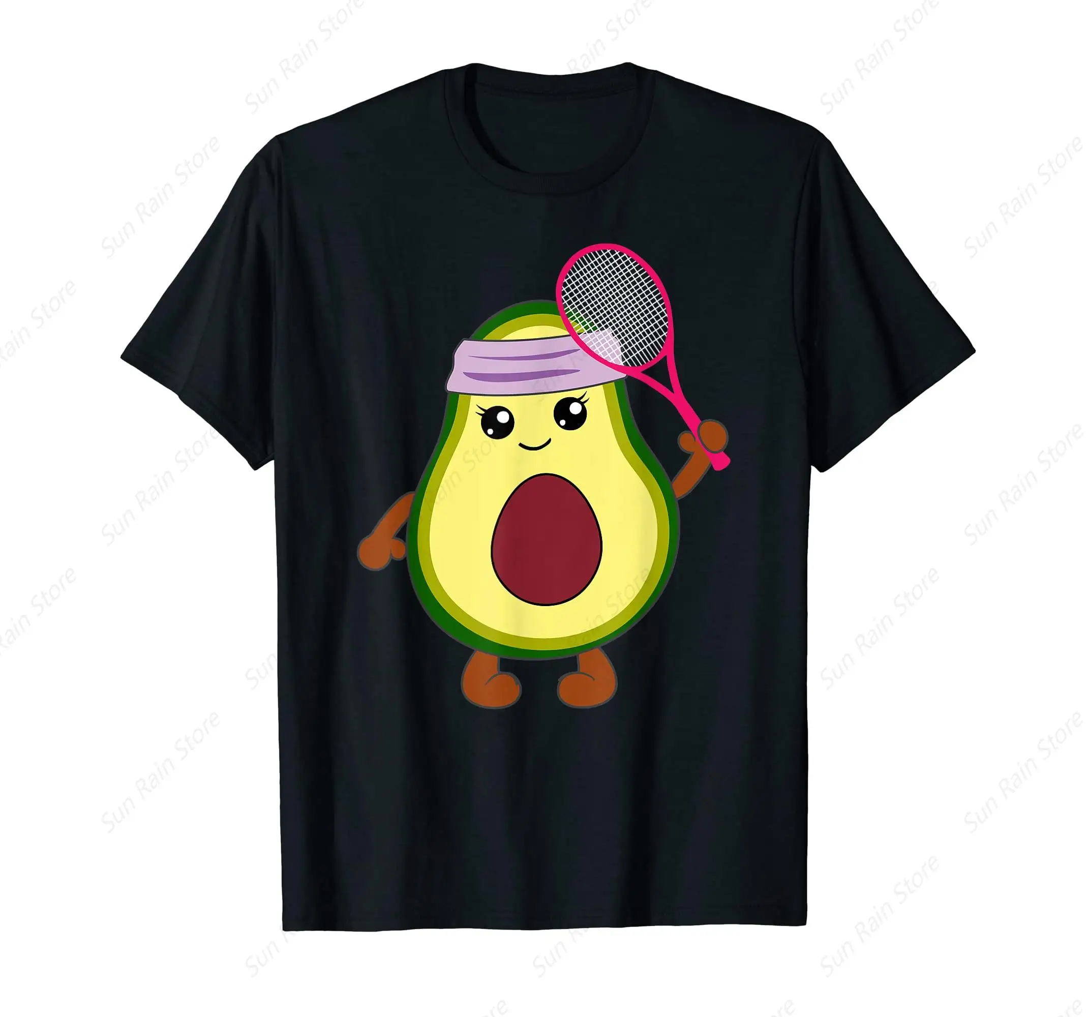 Avocado Tennis Player Funny Vegetable Vegan Vegetarian Fruit T-Shirt