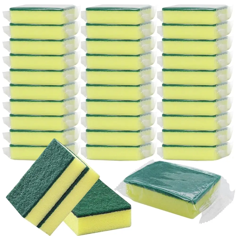 

Набор из 30 кухонных губок в индивидуальной упаковке, не царапающие поверхности, оптовые губки для чистки кухни и дома
