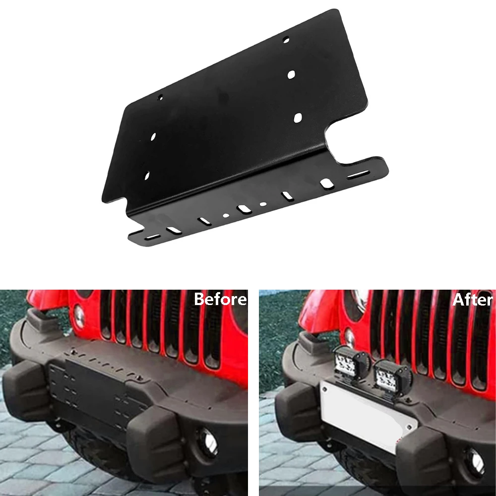 Universal Front Bumper License Plate Mount Bracket Relocator Holder For Off Road Car Accessories