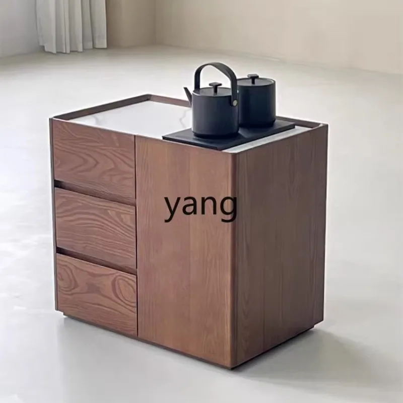 

LH Tea Cabinet Tea Table Side Solid Wood Modern Simple Movable
