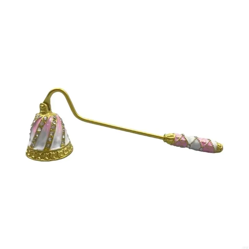 Victorian Antique Enameled Wick Flame Snuffer Metal Household Essential J0MC