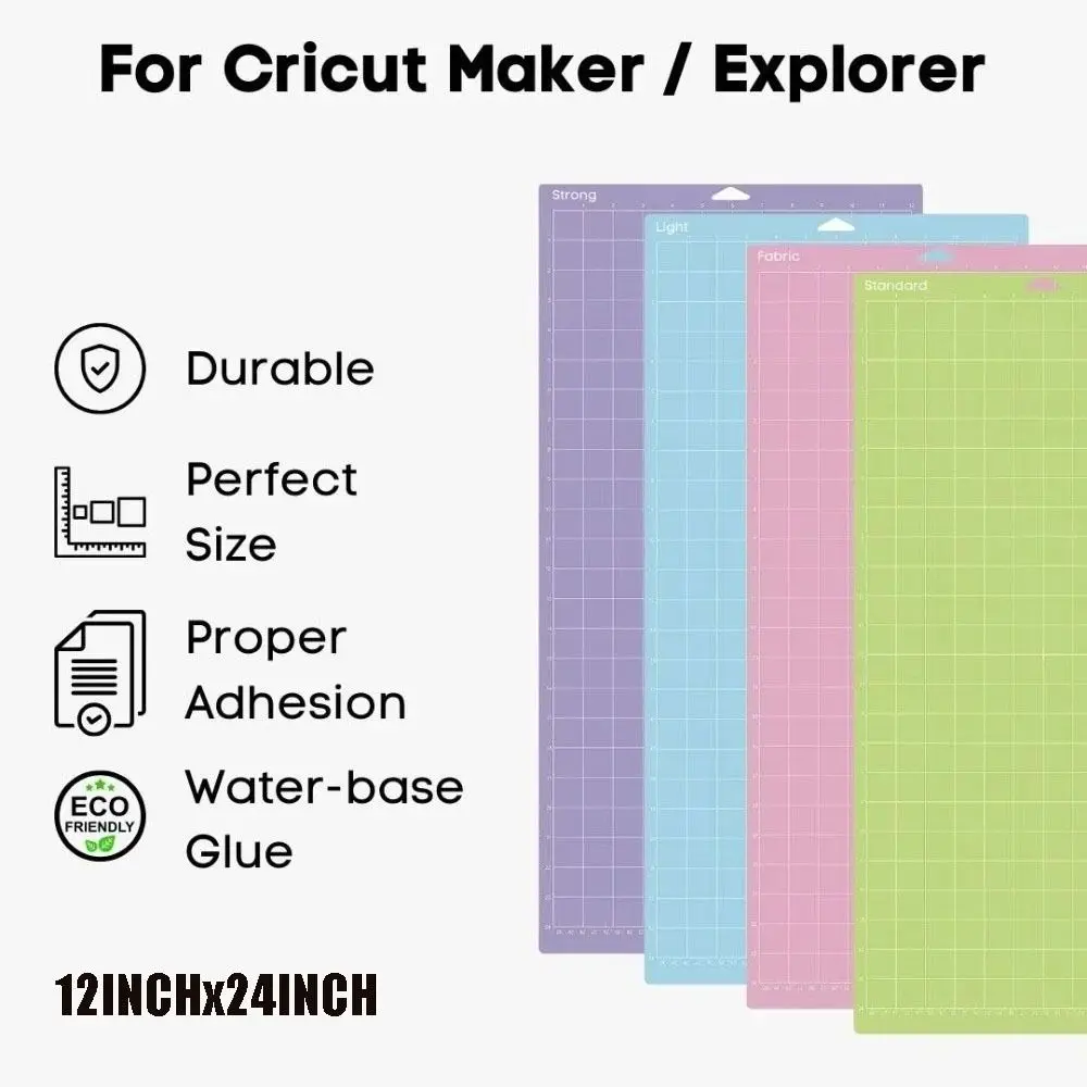 Reusable Adhesive Cutting Mat PVC Cameo Silhouette Lettering Machine Pads Non-Slip Thick Card Stock Cricut Mat For Crafts Sewing