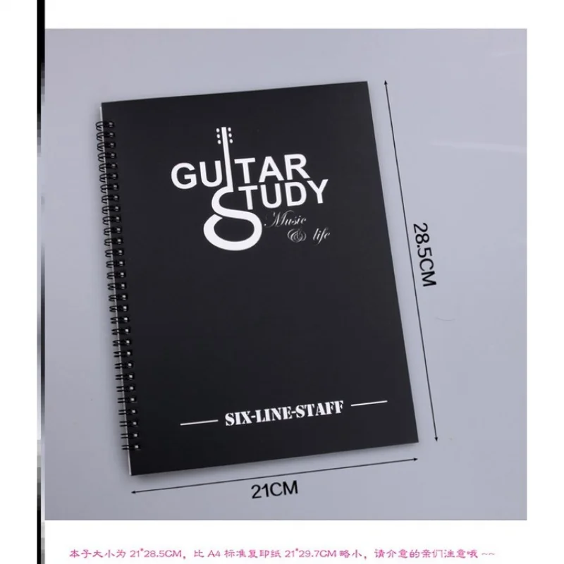 Music Sheet Classical Guitar Six-Line Book Blank Notebook With Chord Map