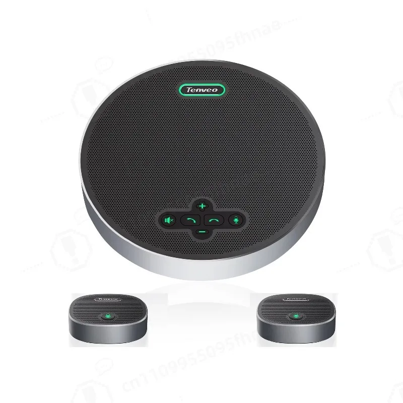 8Built-in AI Microphones 360° Omnidirectional Conference Speakerphone, 18 Hours Long Battery Life, Suitable for12-15Participants