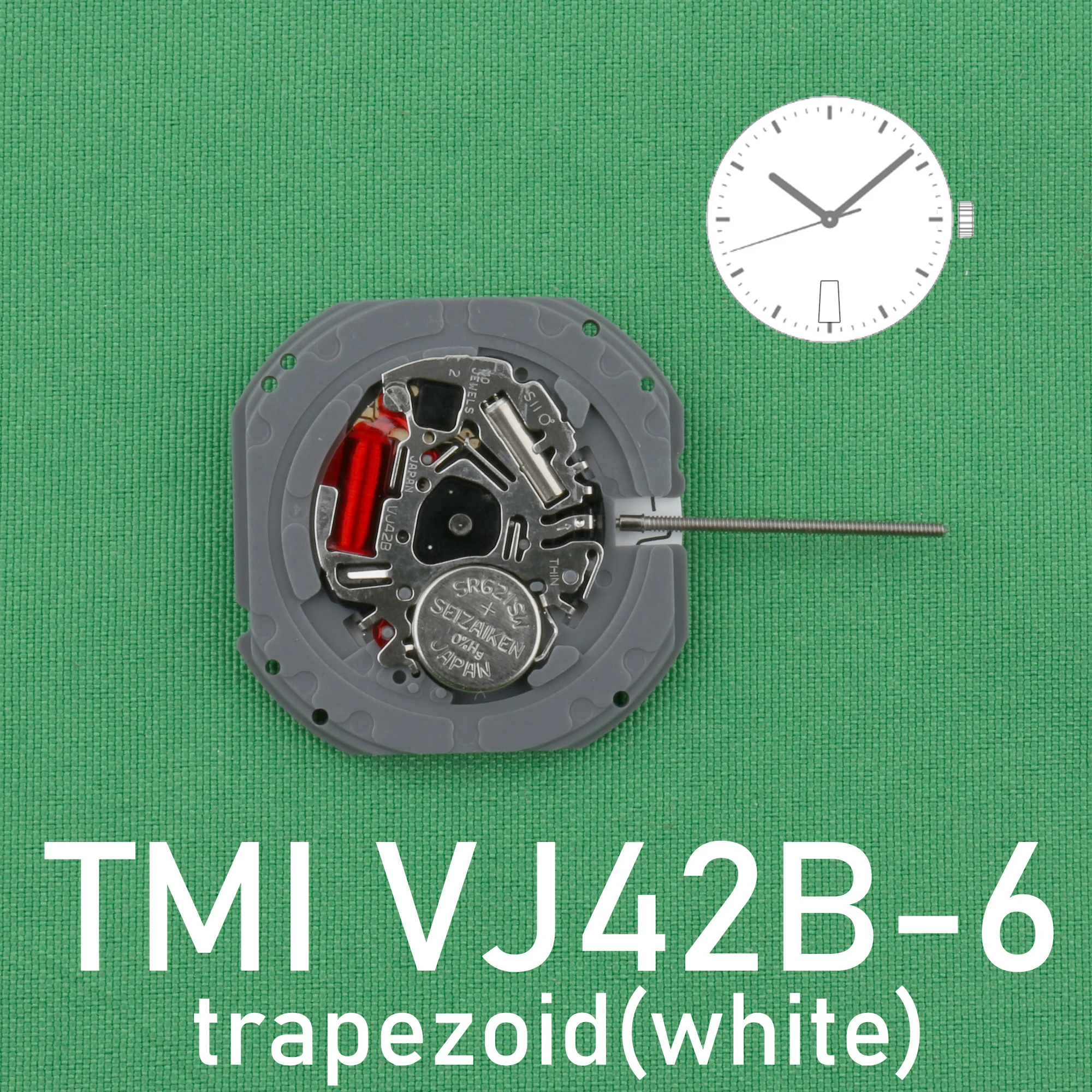 TMI VJ42B movement New Japan Seiko VJ42b-6 Quartz Movement Original SII/TMI trapezoid date VJ42 quartz movement Date At 6