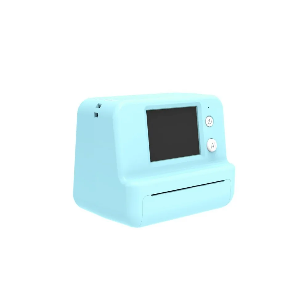 New AI Inkless Thermal Printer Magic Voice Educational Toy for Kids Portable Mini Photo Label Maker Gift for Students Home