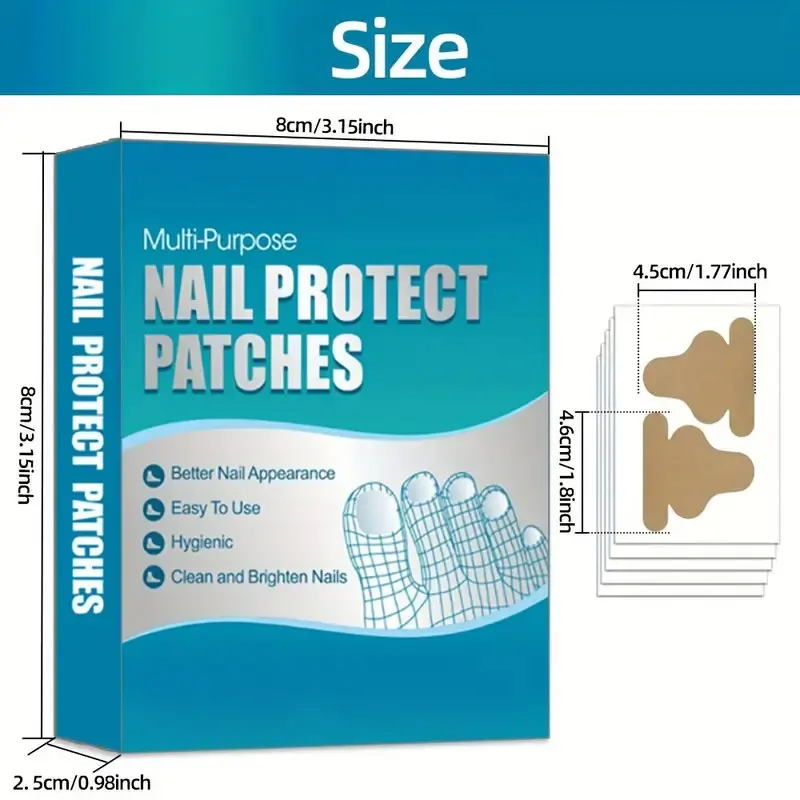 60/80/100 個足の爪リニューアルパッチ、爪の清潔さを維持、足の爪パッチ、陥入爪用ネイルステッカーネイルステッカー