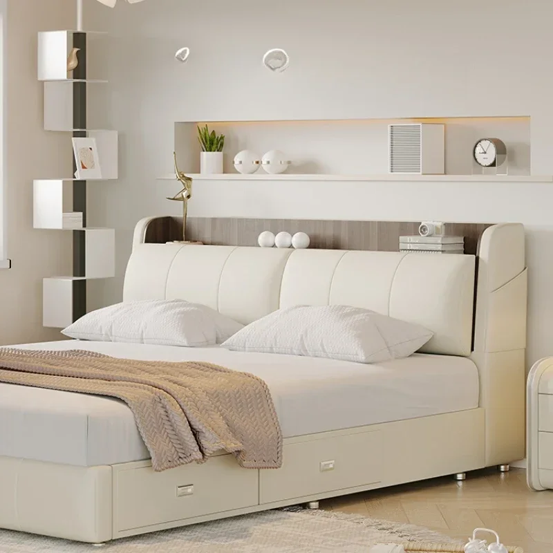 Modern minimalist technology cloth, Nordic storage 1.5 meters high box 1.8 meters double bed