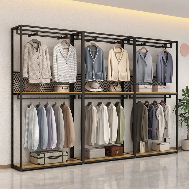 Clothing store display rack Floor-to-ceiling hanger Women's clothing store sells clothes shelves Clothes rack Special clothing