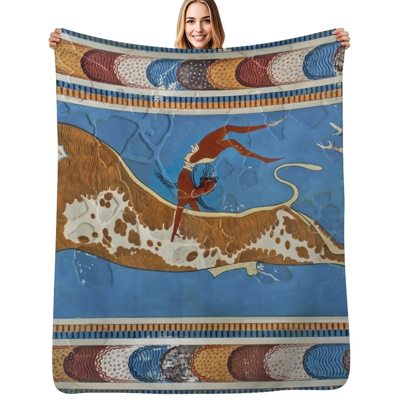 

Minoan Throw Blanket anime cosplay anime Luxury Beach Blankets