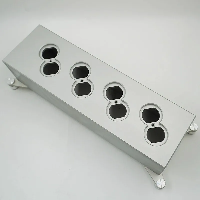 HIFI audio power strip case, all-aluminum alloy US standard plug shell, power filter socket shell base plate case