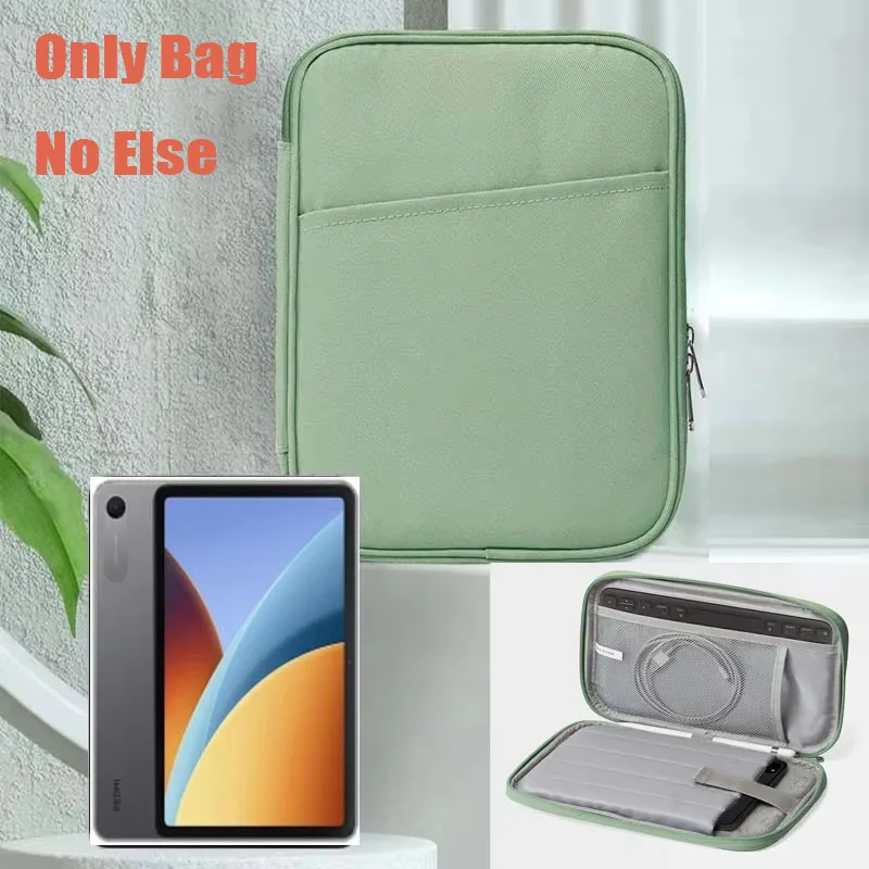 for Redmi Pad 2 9.7inch Tablet Bag Waterproof Sleeve Multi Pockets Zip Pouch for Cable Keyboard Earphone Storage Carry Case