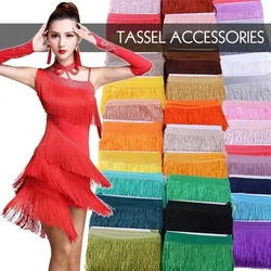 Cinta de lentejuelas de borla de encaje con flecos de 15cm de ancho, costura de vestido latino, ropa de escenario/vestido de bailarina/Tela de decoración de cortina DIY, 10/20 yardas