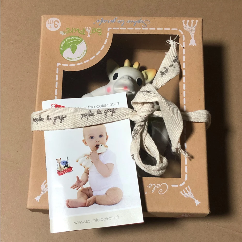 Gutta percha BABY BANANA Natural rubber latex Fanfan Giraffe Teether Soft Soothing pacifier Toy Pendant Giraffe Teething gel