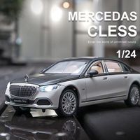 1:24 Maybach S680 Alloy Diecasts Toy Vehicles Metal Car Model Sound And Light Shock Absorbers Collection Boy For Childrens Gifts