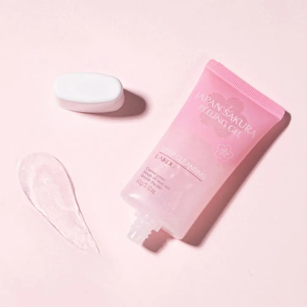 

Sakura Exfoliating Gel 60g,Face Cleanser With Natural Blossom Extract,Nourishing Repair Gentle Peel For Sensitive Skin