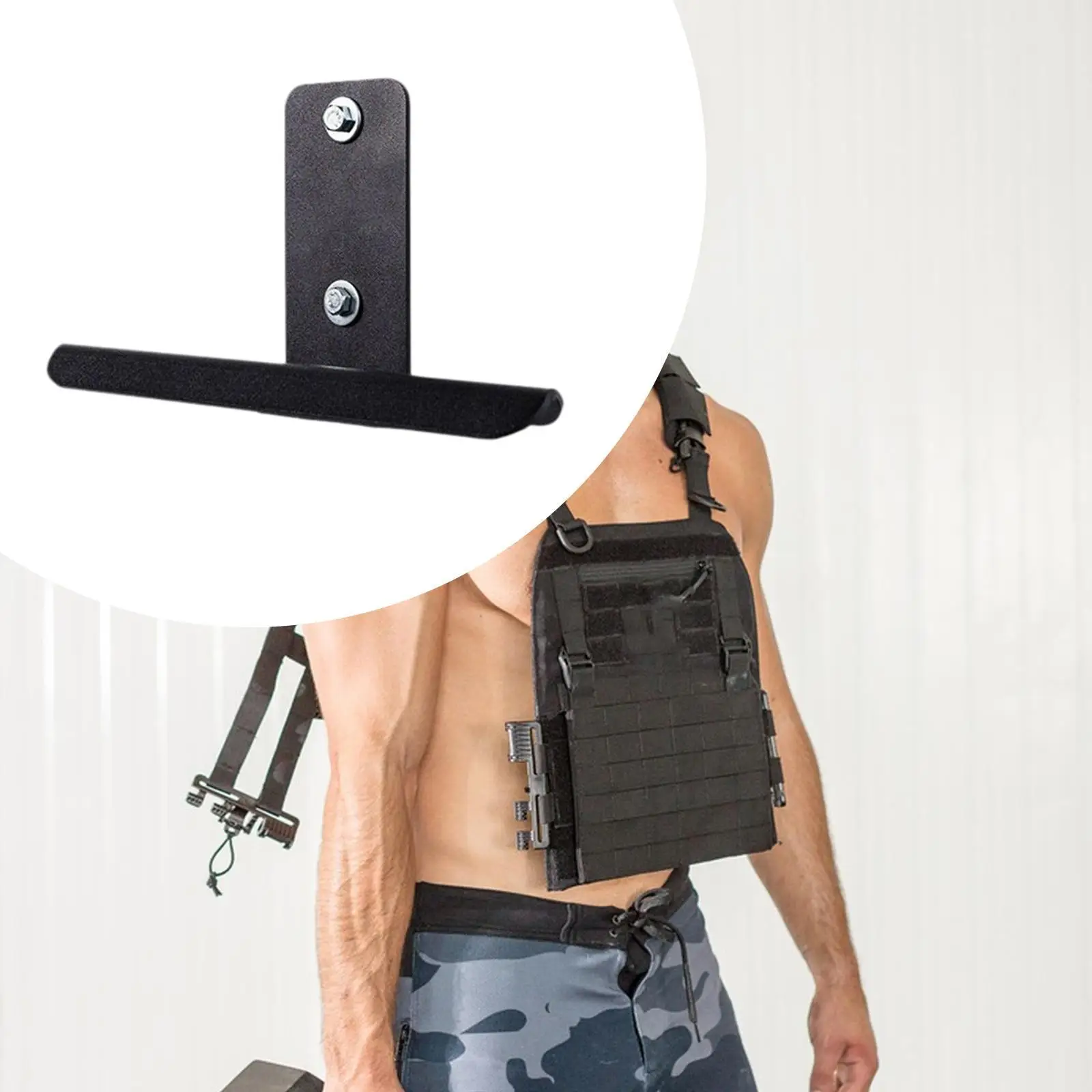 

Wall Mounted Weight Vest Hanger Weighted Vest Bag Holder Simple Commercial Gym
