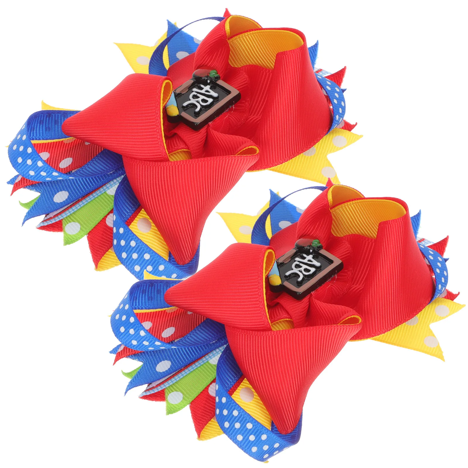 2pcs Bow Hair Bow Clip Clips Acrylic Girl Accessories Kids Toddler Baby Girls School Party Wedding Hairpin Bows