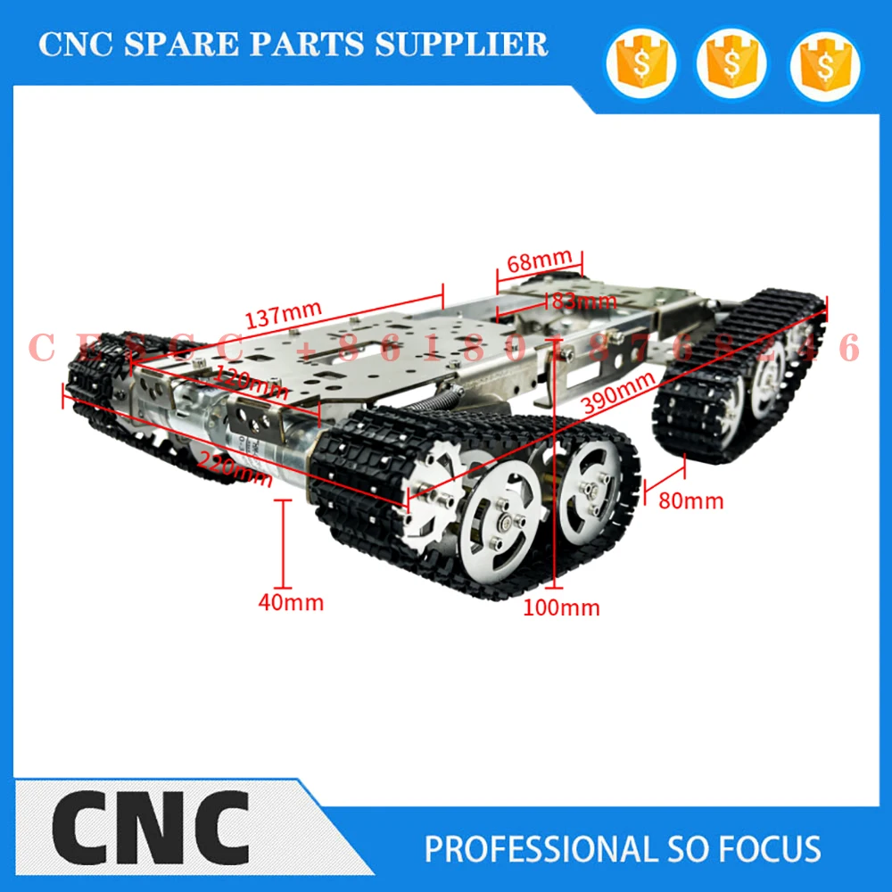 TS800S 4WD crawler tank chassis intelligent car obstacle robot load 12KG + experimental model