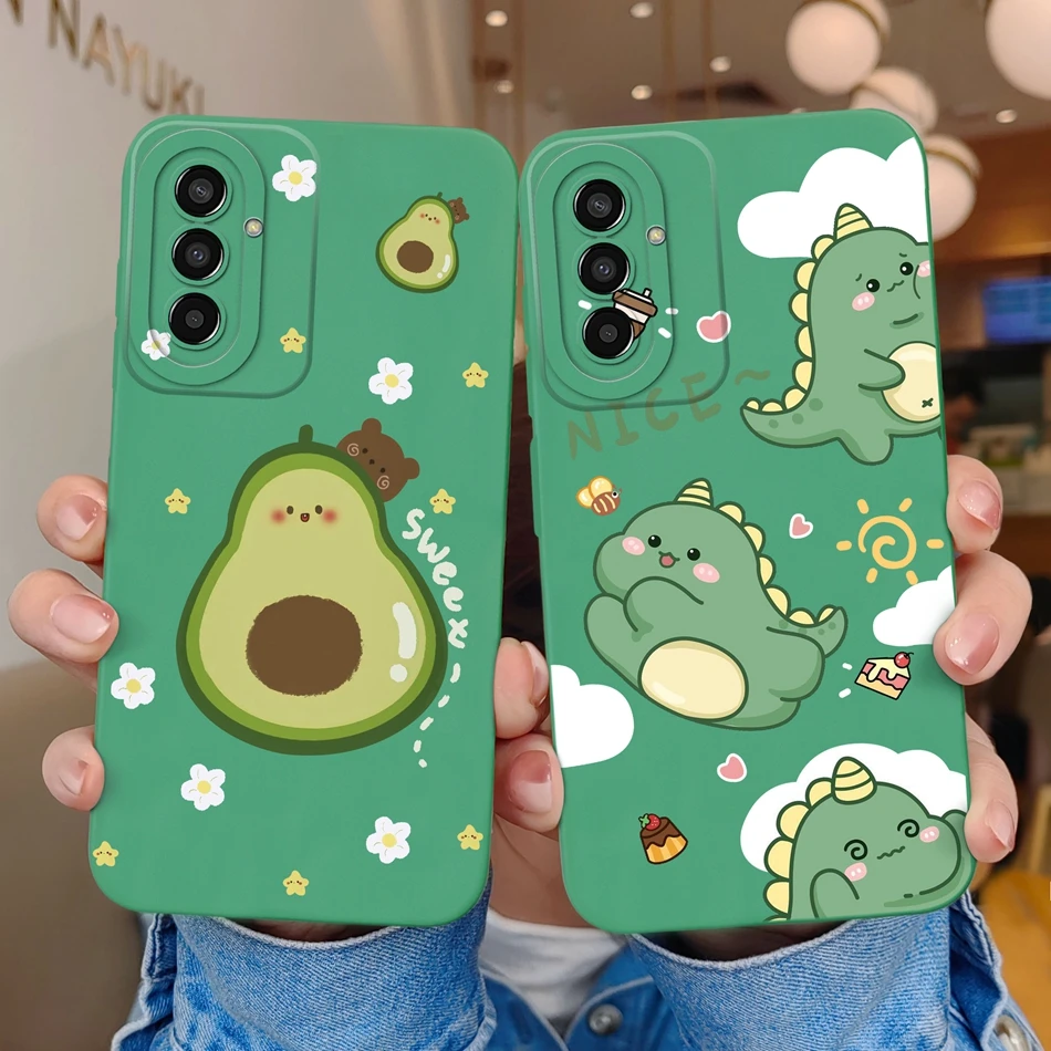 New Case For Samsung F13 F23 Painted Cover Soft Smooth Liquid Silicone Full Protection Anti Choc Bumper For Galaxy F 13 23 Funda image 3
