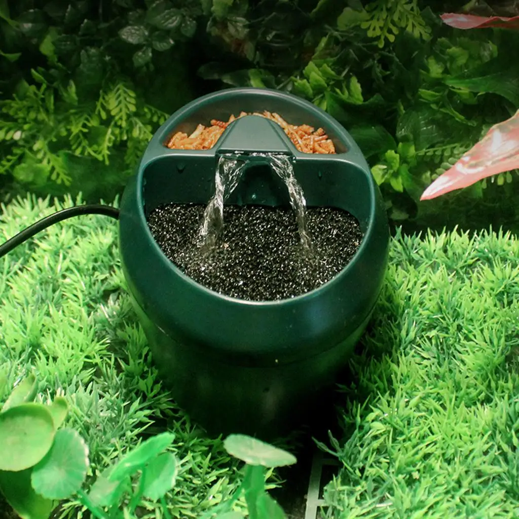 Reptile Drinking Fountain Water Dripper Water Dispenser for Bearded Dragon Amphibians Durability