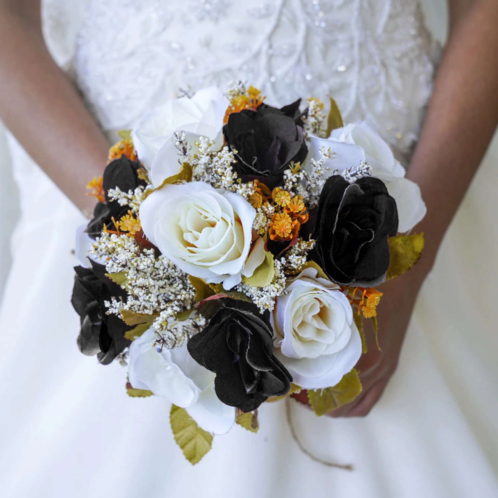 

50pcs Artificial Rose Heads Black Simulation Flowers For Wedding Christmas Decor Fake Rose Blossoms Craft Embellishment Party