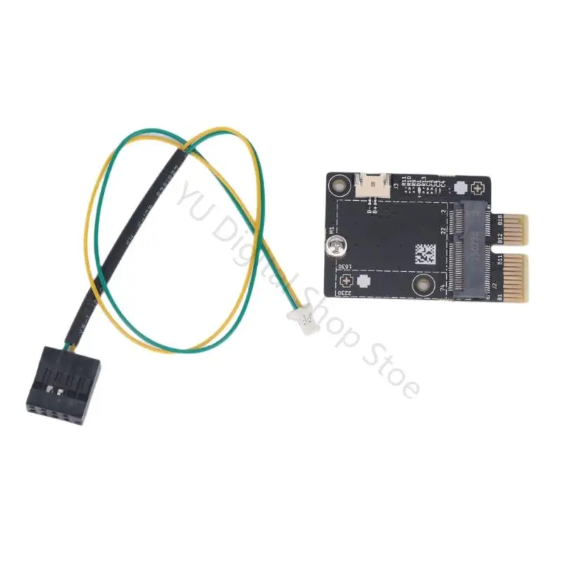 96BA M.2 To PCIE Converter Board For Ax210 Ax200 Desktop Metal Mini Adapter