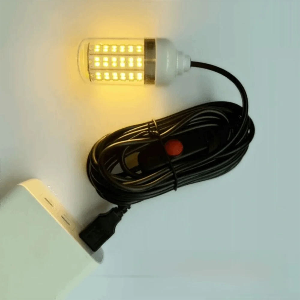 5V USB Unterwasser-Fischköderlampe 4 Farben Lichter IP68 Wasserdicht Tauchfähiges Fischfinder-Licht Tragbar Multifunktional – Detail 6