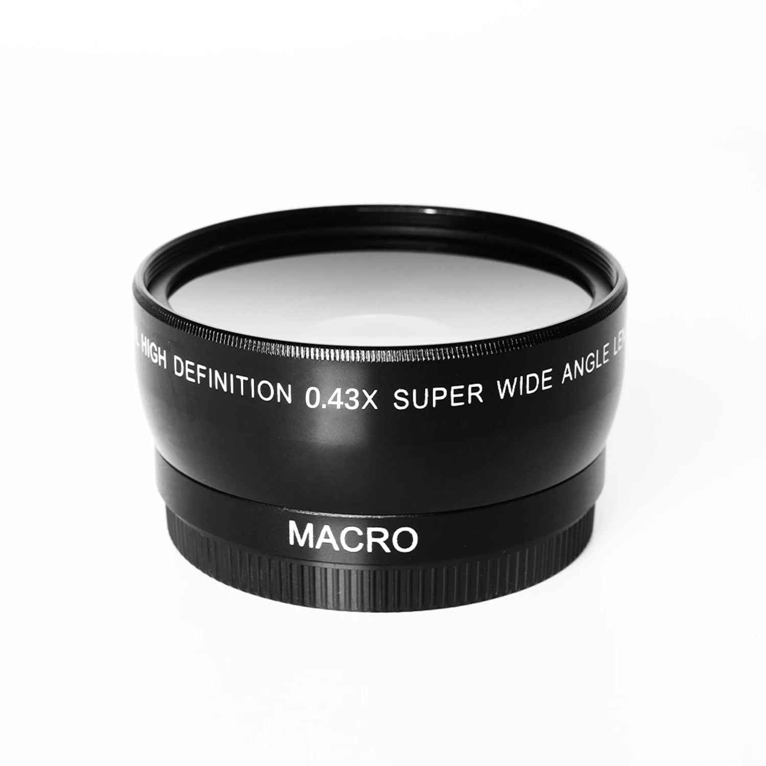 Objectif Macro Super grand Angle 52mm 2 en 1 HD 0,43x pour format de filtre 52mm objectif d'appareil photo Canon Nikon Sony objectif grand angle téléconvertisseur