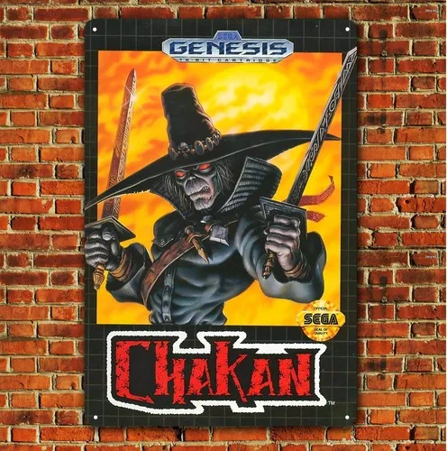 Chakan Genesis Retro-Videospiel-Metallposter -