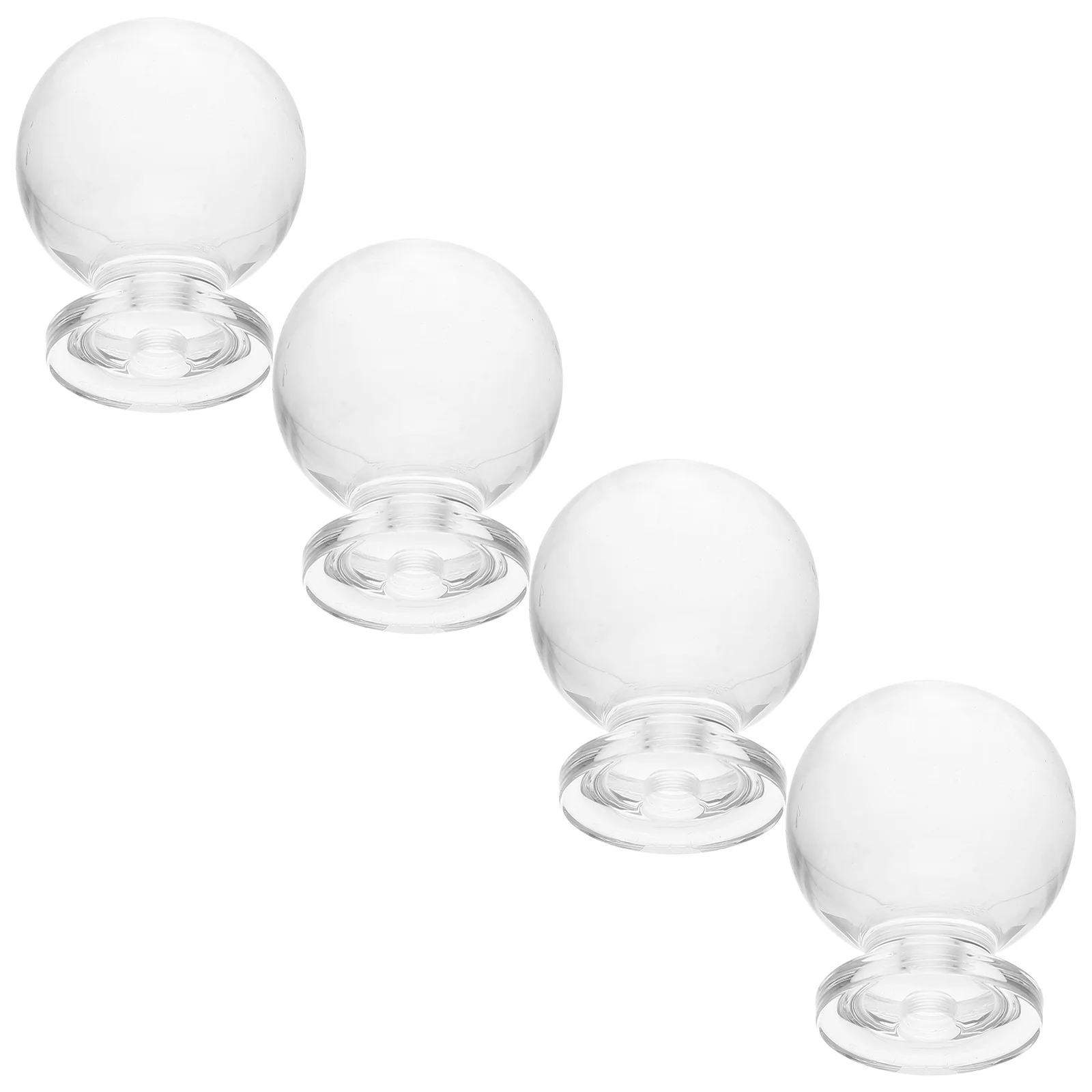 

12Pcs Clear Ball Drawer Knobs Acrylic Construction Easy to Clean Finish for Wardrobe Dresser Cabinet Furniture Pulls