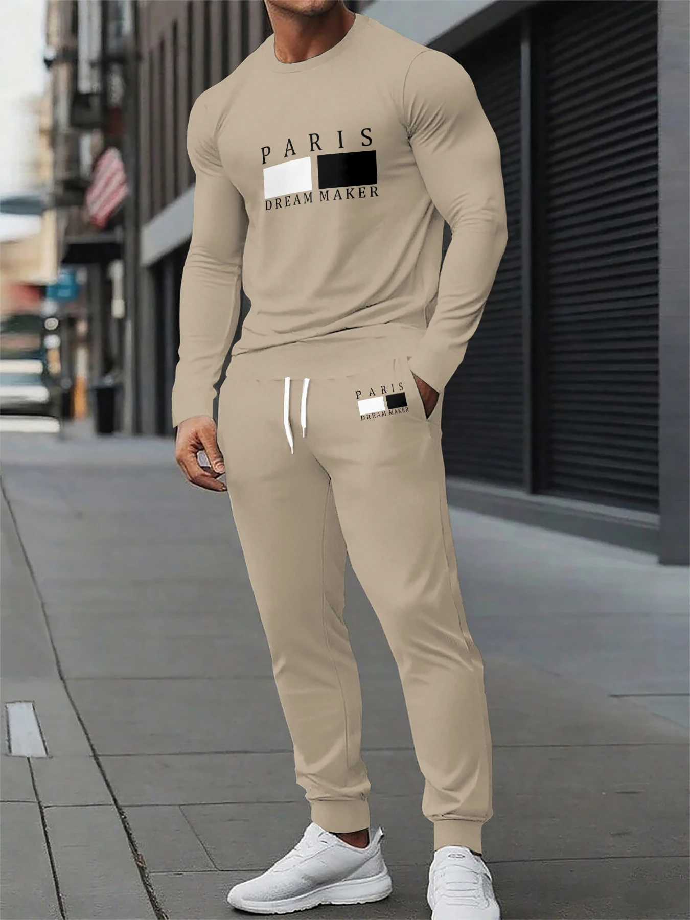 

Men's Autumn Winter Sweater Set With Plush Fashion Casual Men's Loose Breathable Pullovers Brand Hoody