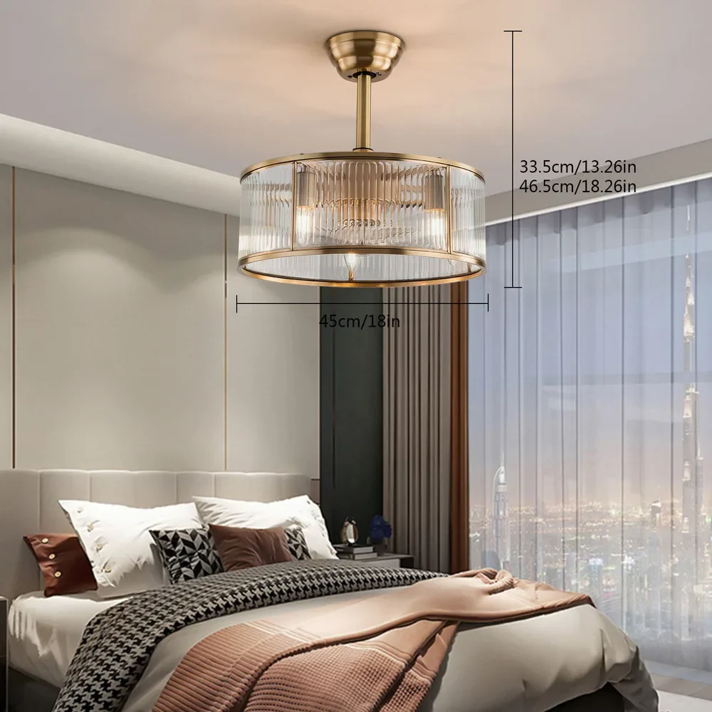 18인치 빈티지 농가 천장 선풍기 - 양면 블레이드, 3단 속도, 타이머 기능 - 침실에 적합(10-15) ㎡   룸 커버리지)