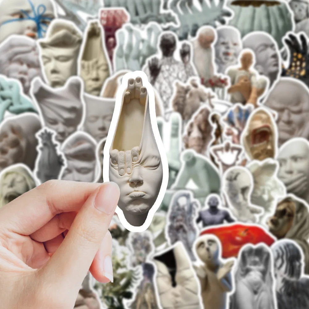 70PCS Abstract Sculpture Stickers Personality Art Graffiti Decoration Notebook Suitcase Refrigerator Phone  Decals Skateboard