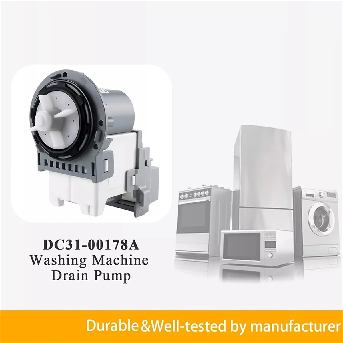 T27C DC31-00178A DC31-00187A Washing Machine Drain Pump Motor for Samsung Washing Machine-Replaces DC31-00178D B35-3A