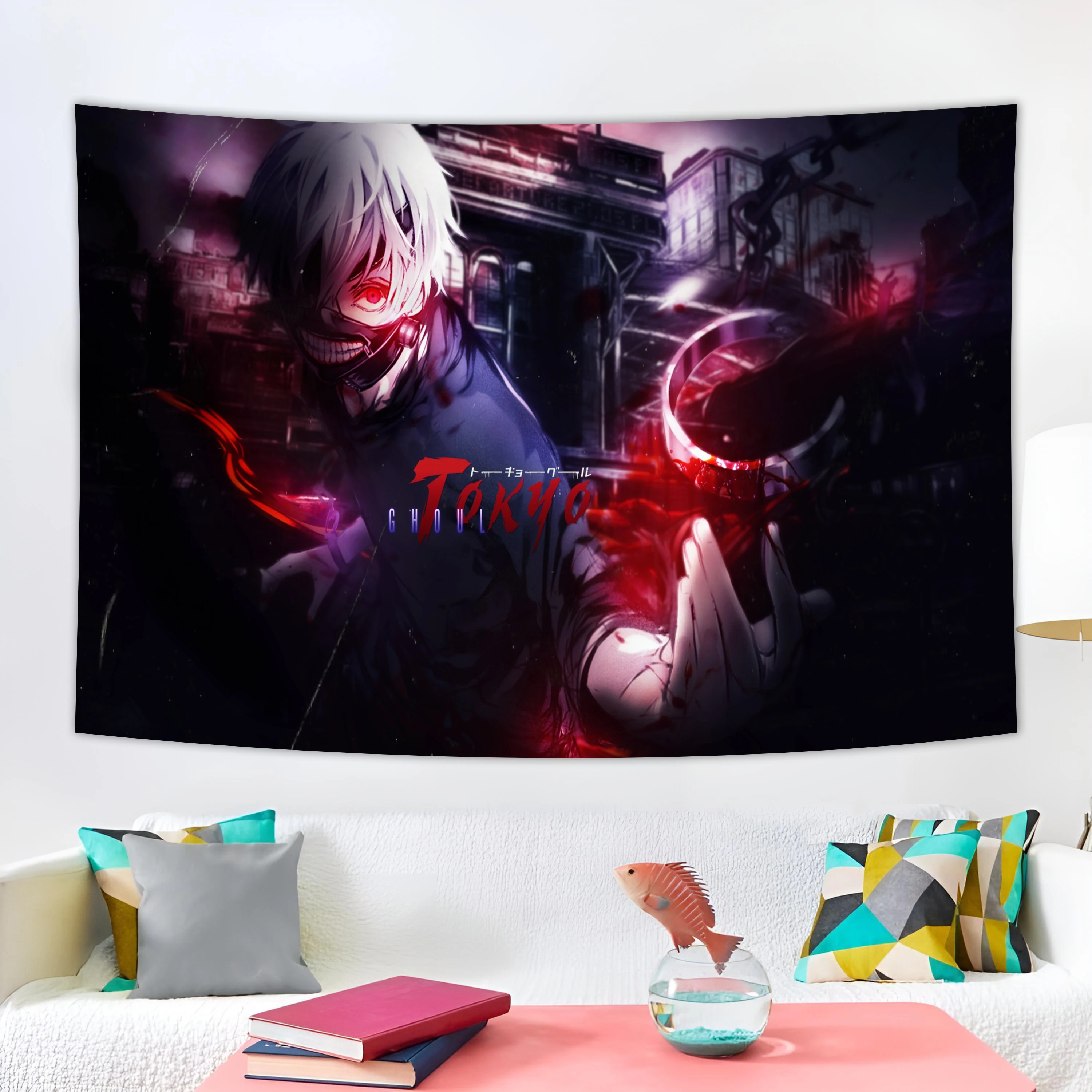 Anime Tokyo Ghoul room decor bedroom decoration tapestry wall hanging macrame wall hanging Customizable