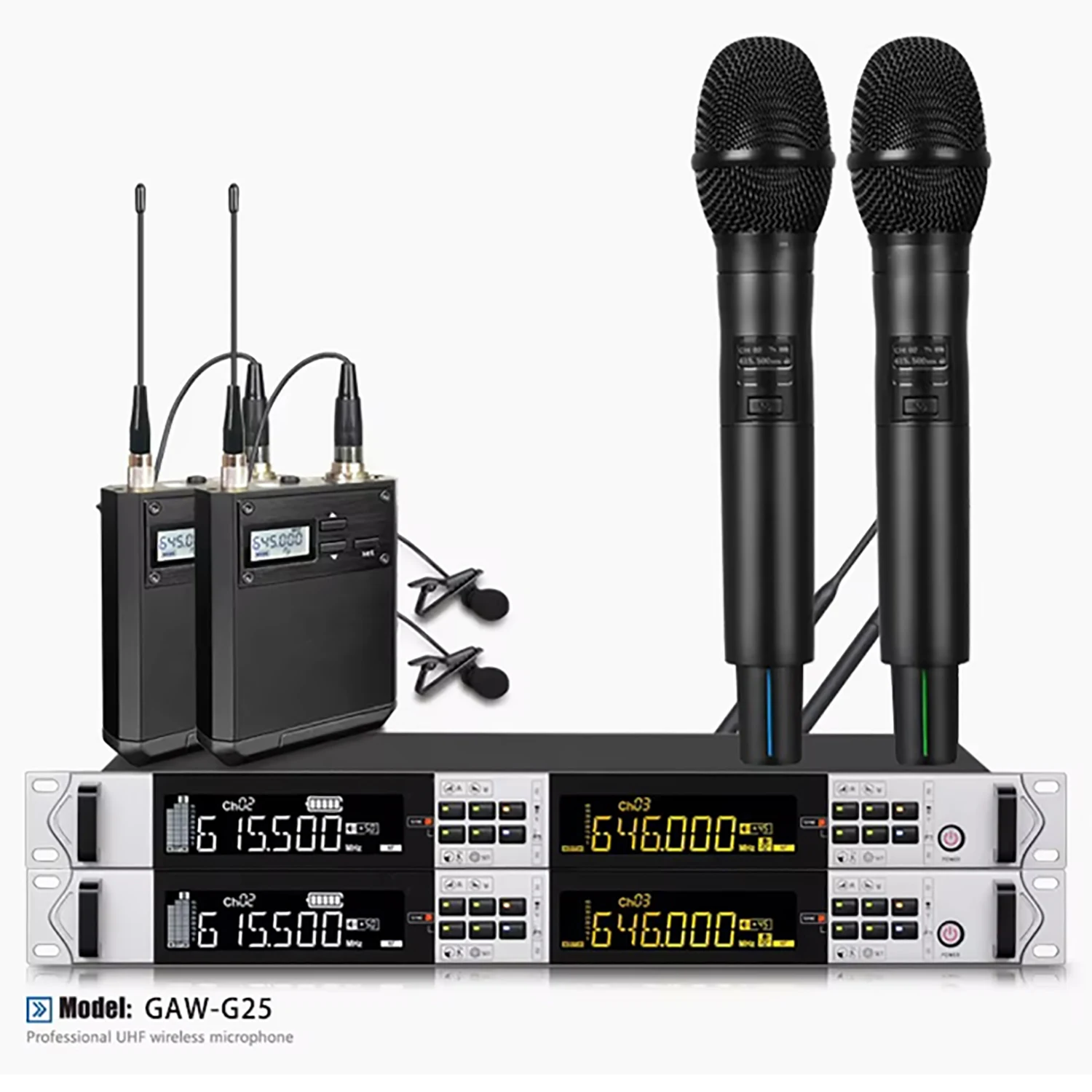 GAW-G25 professional wireless microphone one to two microphones for a variety of scenes, wedding performances and speeches
