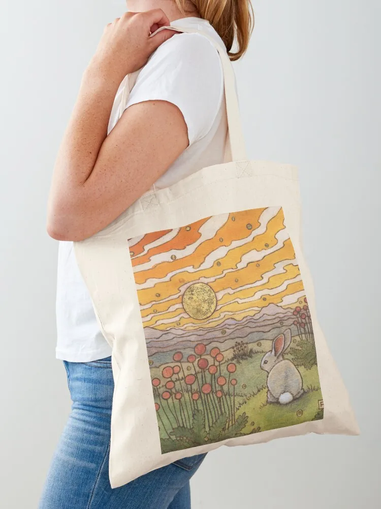 

Bunny Sunset Tote Bag female bag women bag for beach Cloth bags