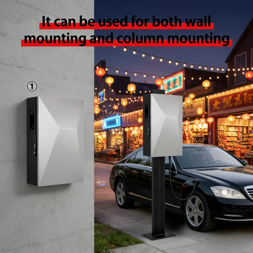 New EV Charger Protective Enclosure Wall-Mounted 7kW AC/DC Type 2 Fits for Outdoor Rain/Dust/Corrosion Resistant