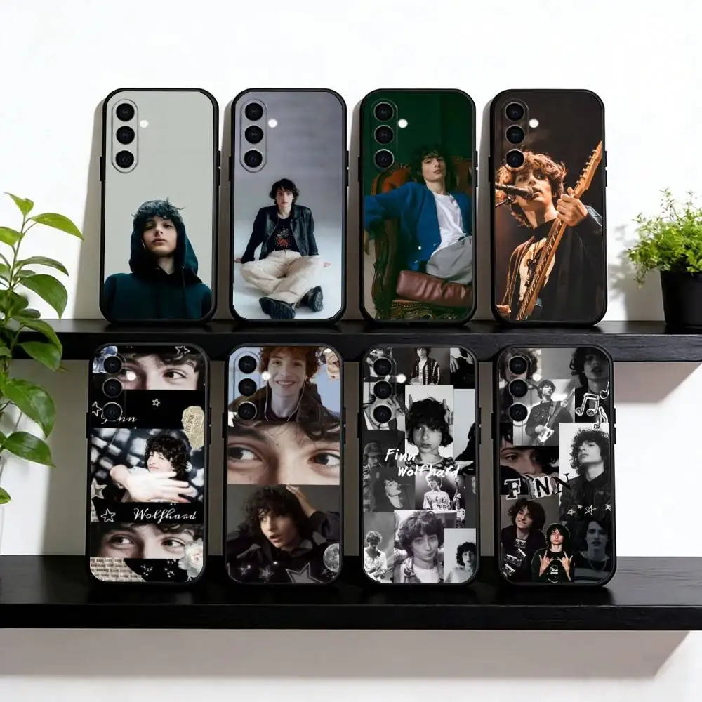 Singer Actor Finn Wolfhard  Phone Case Black Silicone Soft For Samsung Galaxy A73,A72,A71,A70,A53,A52,A51