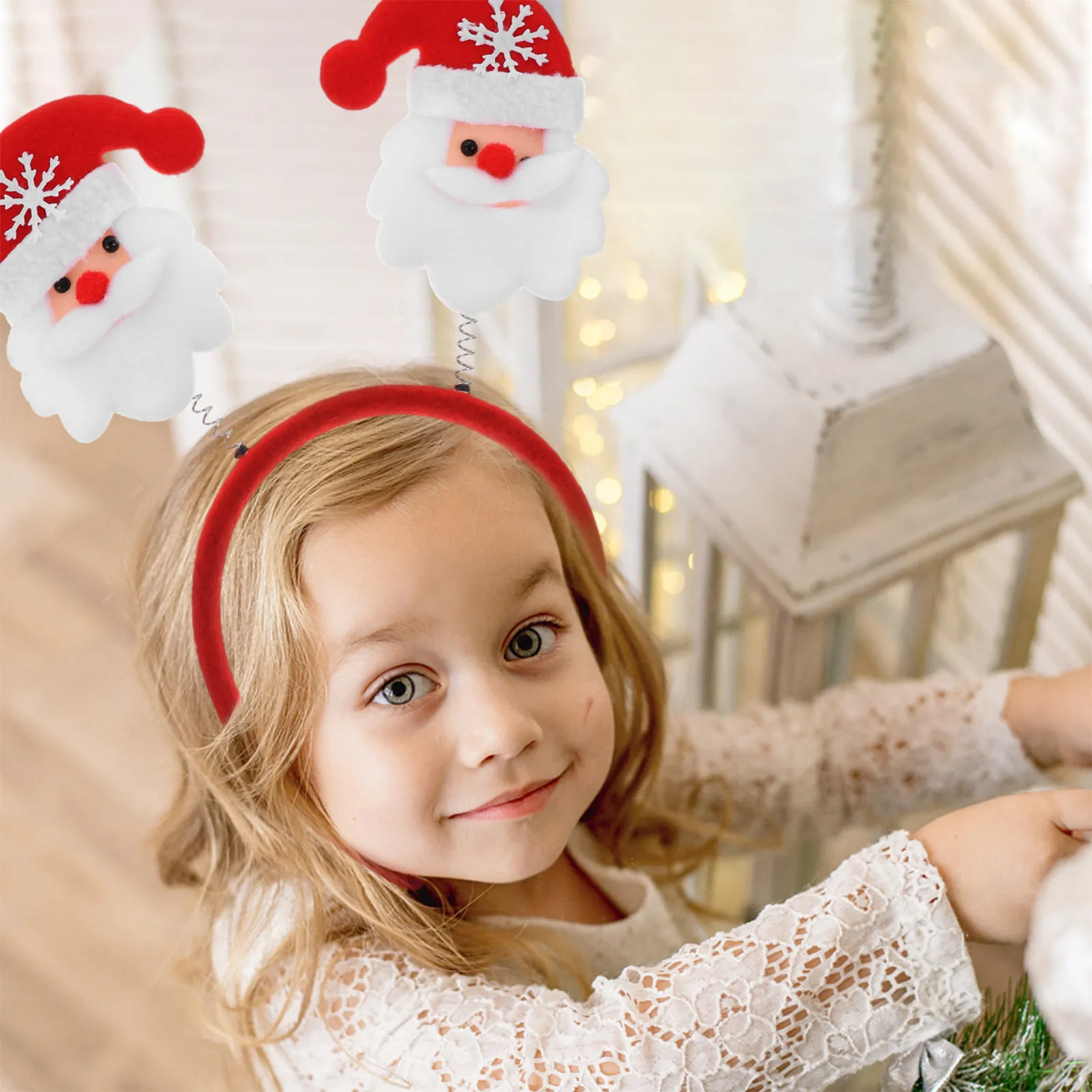

5Pcs Christmas Headwear Classic Fun Design Hairband Accessory for Masquerade Costume Party New Year Eve Celebration