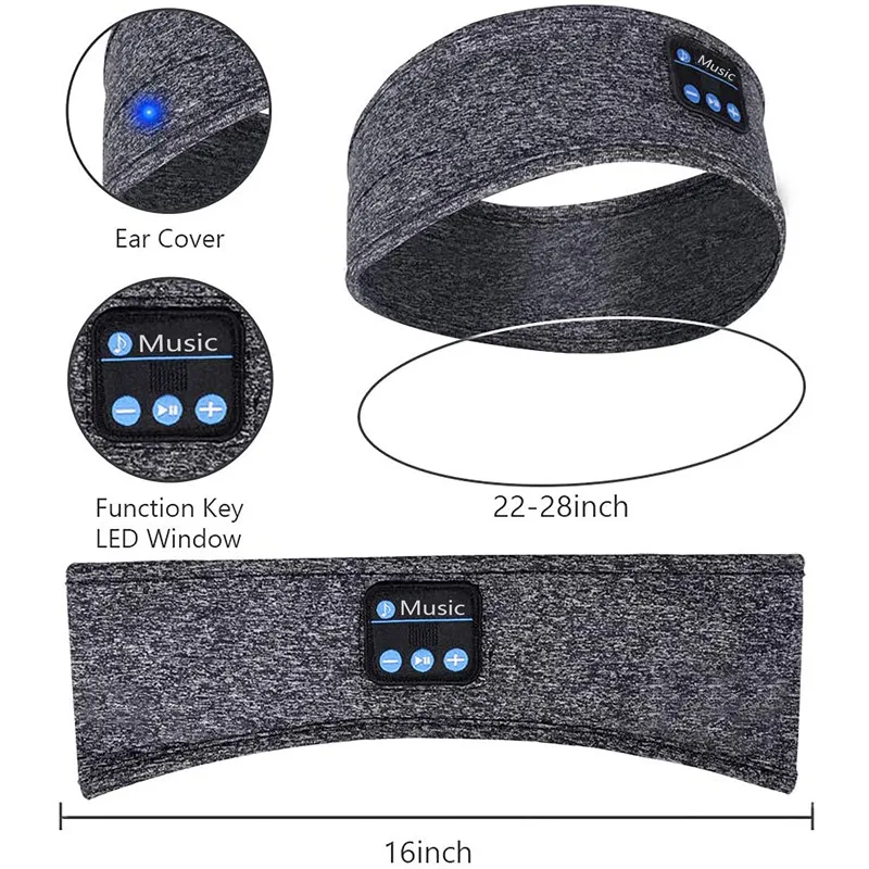 20pcs Headphones Headband,Wireless Music Sport Headbands,Sleeping Eye Mask Headsets with Built in Speaker for Running,Yoga