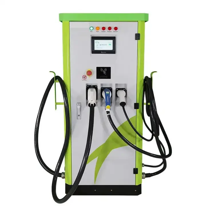 Electric Vehicle Charging Station for Car E-mobility 20kw DC+20kw DC CCS Combo2 EVSE with 7inch LCD