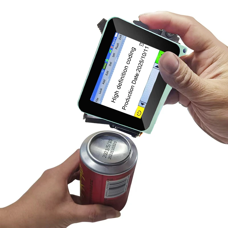 Mini Date Printer Hand Held Portable Inkjet Expiry Date Printing Machine Number Coding Printer Food Tin Bottle Box Plastic Metal