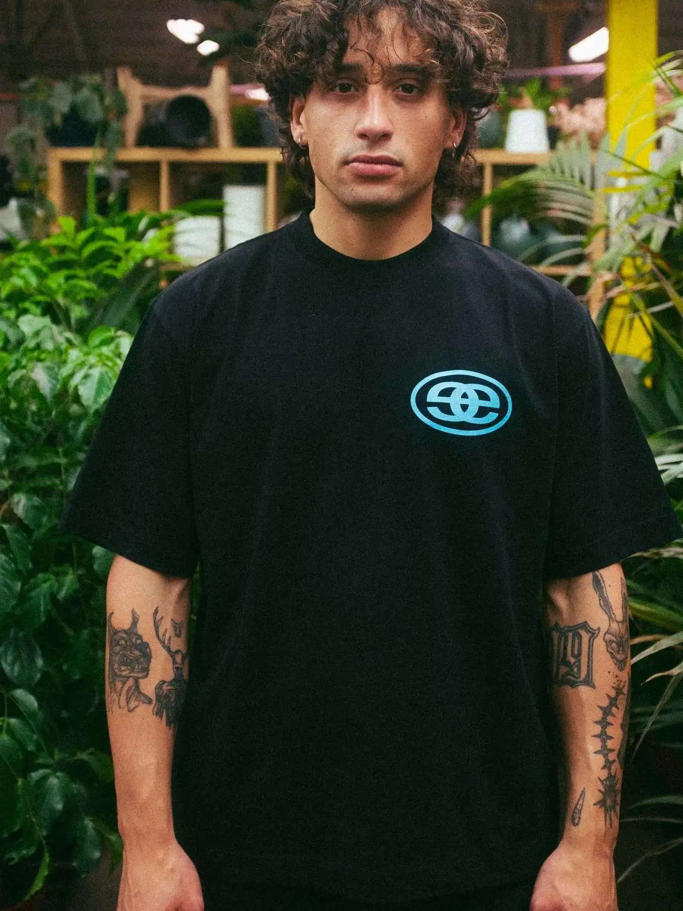 

Футболка Emporium EE Logo ort Sve из чистого хлопка с принтом, круглый вырез, стандартный крой, молодежная повседневная футболка