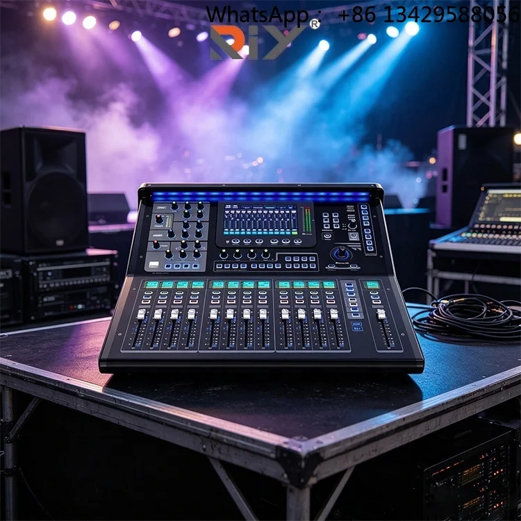 TQ22 Professional 22-Channel Digital Mixer Built-In Effects USB Stereo Recording Touch Screen for Stage Recording Console