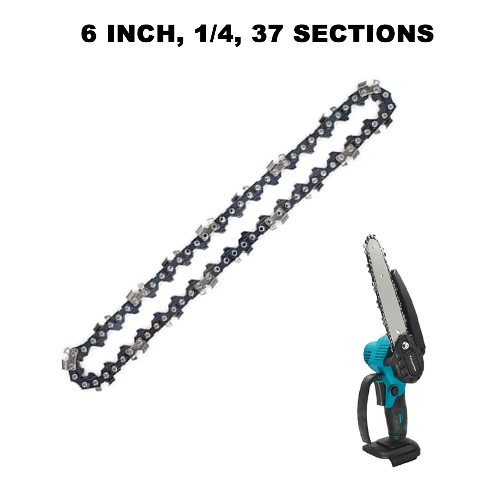 PATUOPRO 6 inch Chainsaw Chains Replacement Guide 37 Drive Links Saw Chain Power Tool Pars For Mini 6 inch Electric Chainsaw