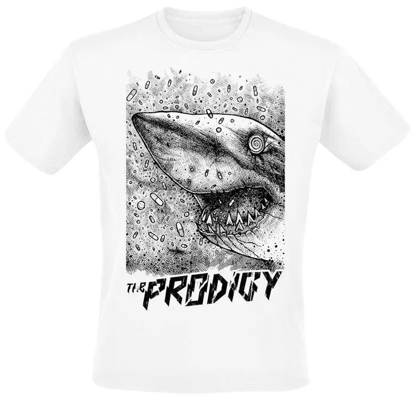 Shark  The Prodigy Band T-Shirt 100% Cotton Graphic Tee Men Women Summer Streetwear Top