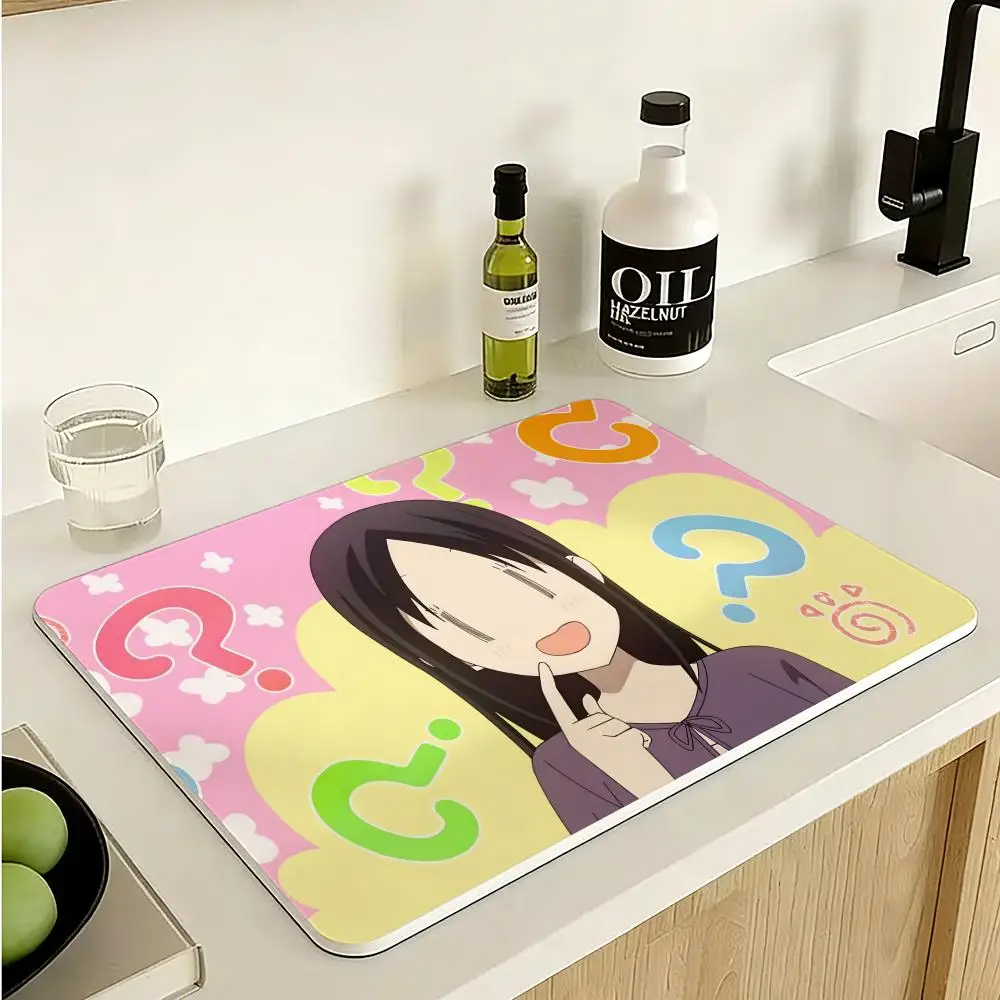 Anime K-Kaguya-S-sama Floor Mat Diatomite Floor Mat Fast Drying Odor Resistant Non Slip Bath Kitchen Mat